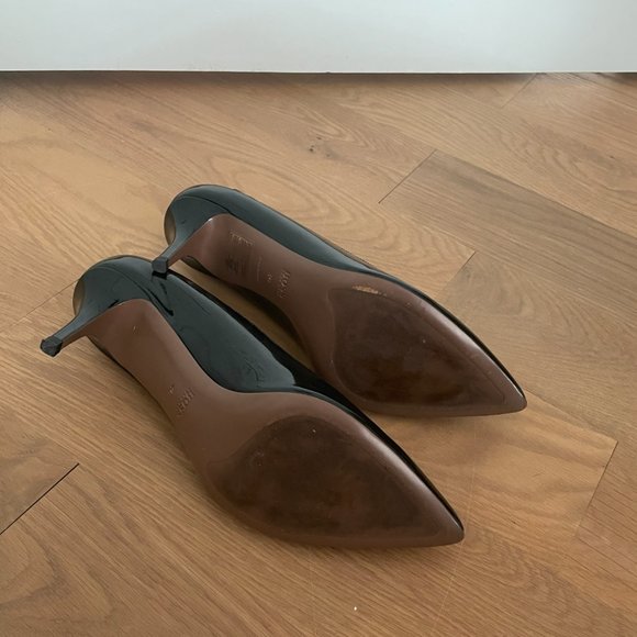 BOSS by Hugo Boss - Black Patent Leather Heels with Suede Detailing - Size 40 - Picture 4 of 4
